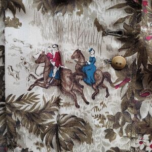 Wool Skirt Vintage Basler Equestrian Fox-hunt Toile Wool Dark Academia Horse
